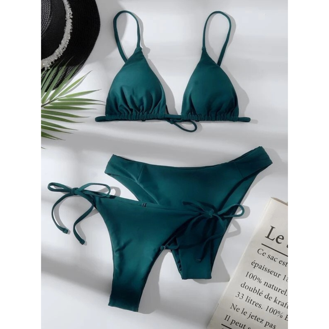 Beach Glow Trio – Bikini de 3 piezas con dos braguitas combinables