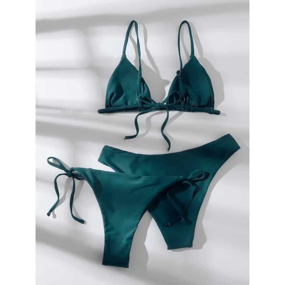 Beach Glow Trio – Bikini de 3 piezas con dos braguitas combinables