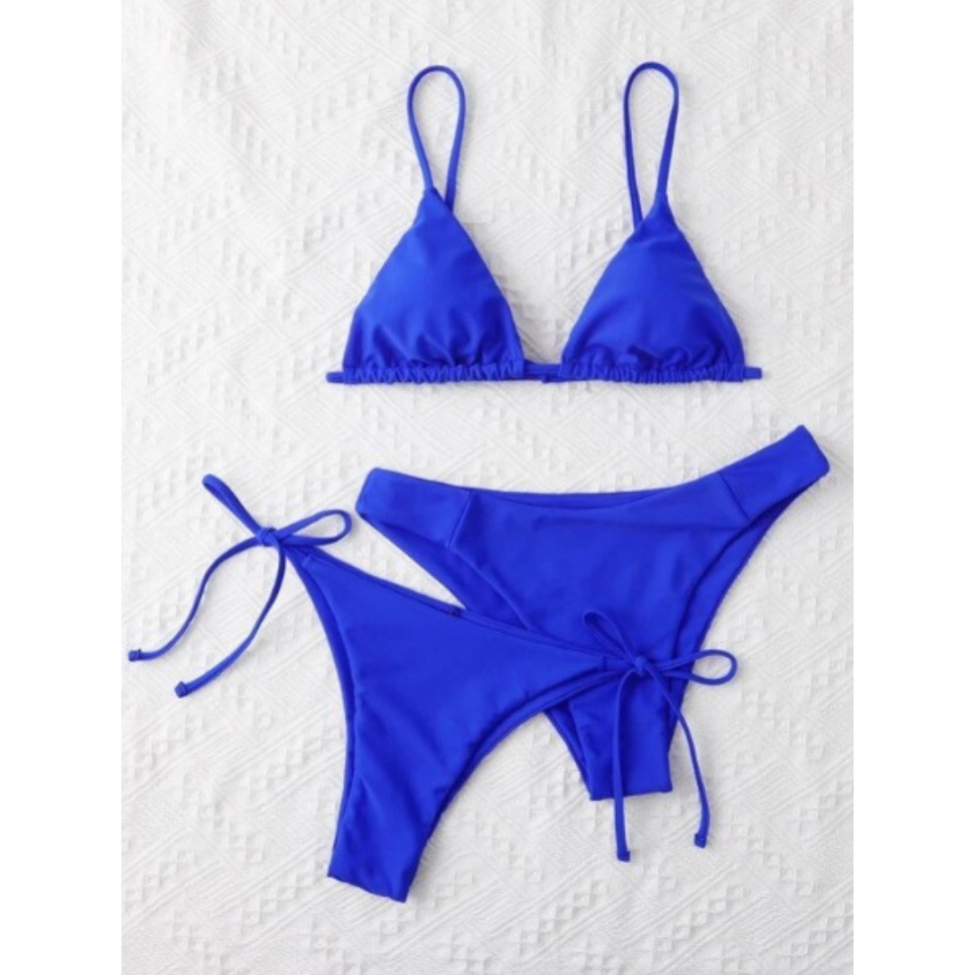 Beach Glow Trio – Bikini de 3 piezas con dos braguitas combinables