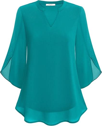 Celest – Blusa de Gasa con Capas para Mujer