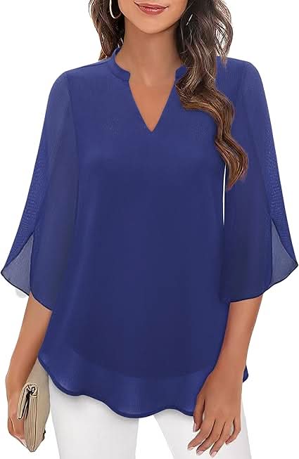 Celest – Blusa de Gasa con Capas para Mujer