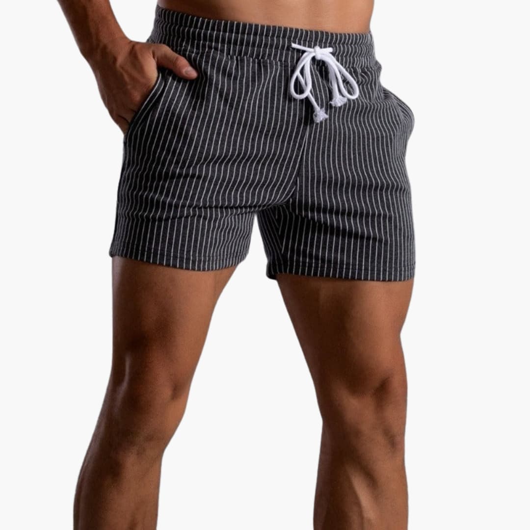 Shorts de Rayas con Cordón – Para Hombre con Estilo de Verano