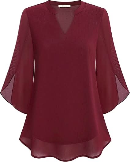 Celest – Blusa de Gasa con Capas para Mujer
