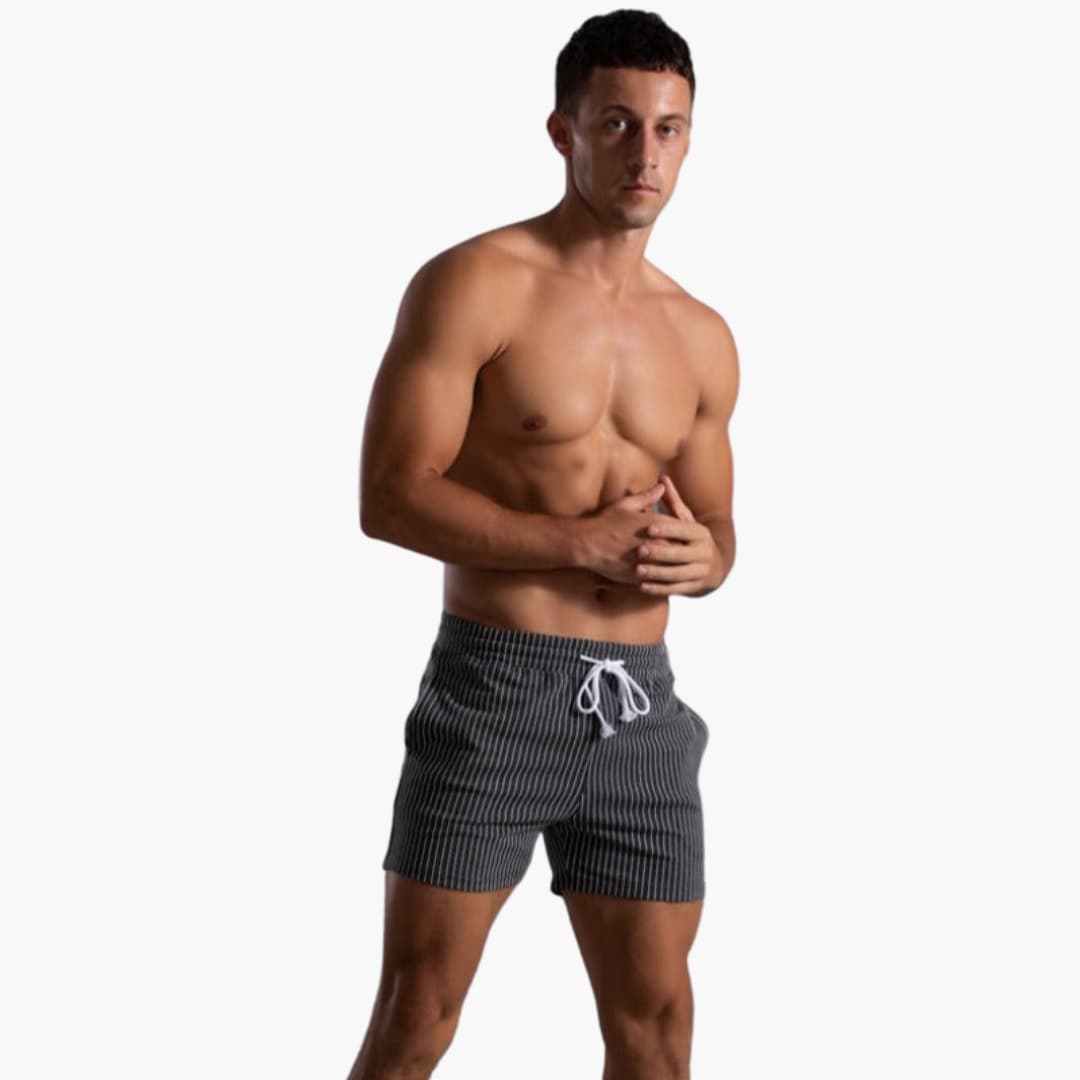Shorts de Rayas con Cordón – Para Hombre con Estilo de Verano