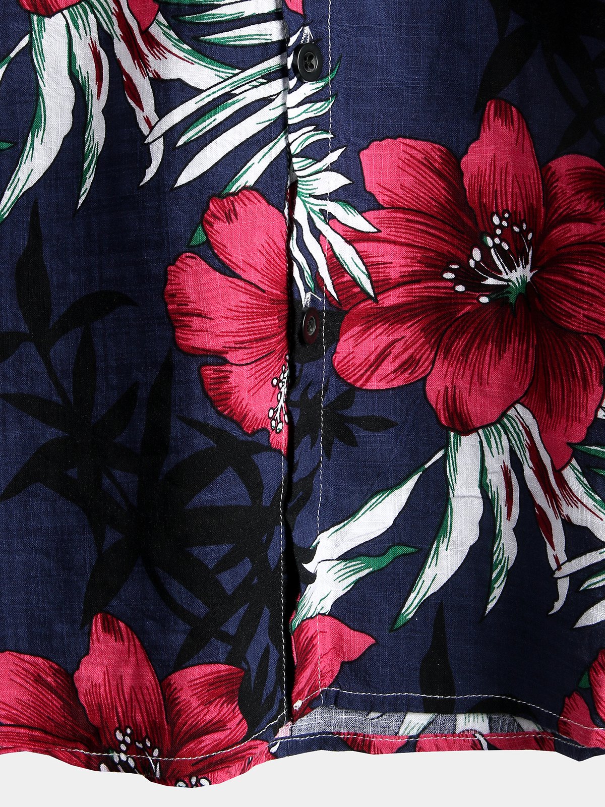 Camisa de algodón puro para hombre con estampado festivo hawaiano.