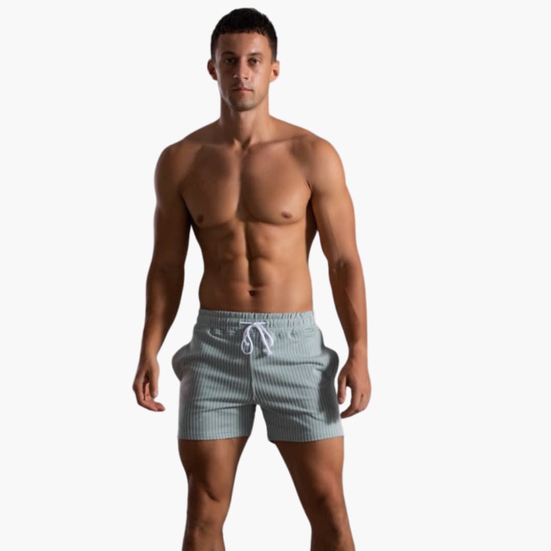 Shorts de Rayas con Cordón – Para Hombre con Estilo de Verano