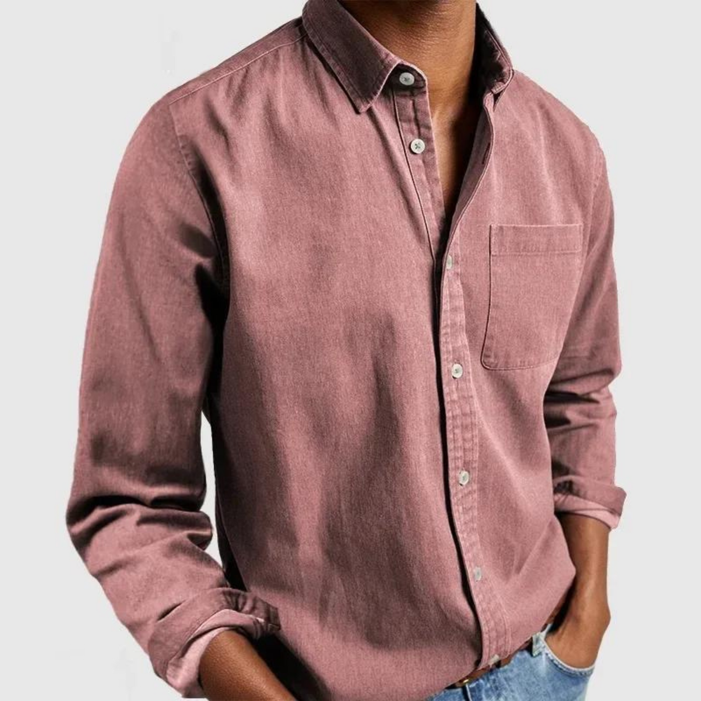 Sam – Camisa de Algodón Entallada de Estilo Clásico para Hombre