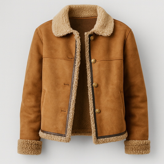 CHAQUETA DE PIEL CON BORREGO