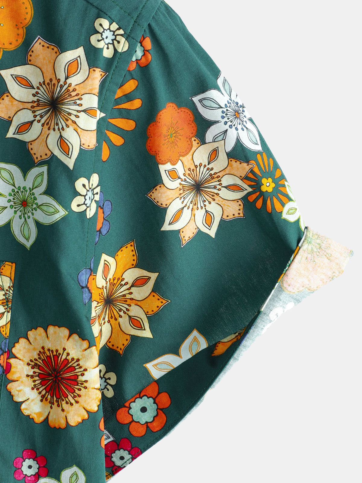 Keanu – Camisa hawaiana de algodón 100% con estampado floral