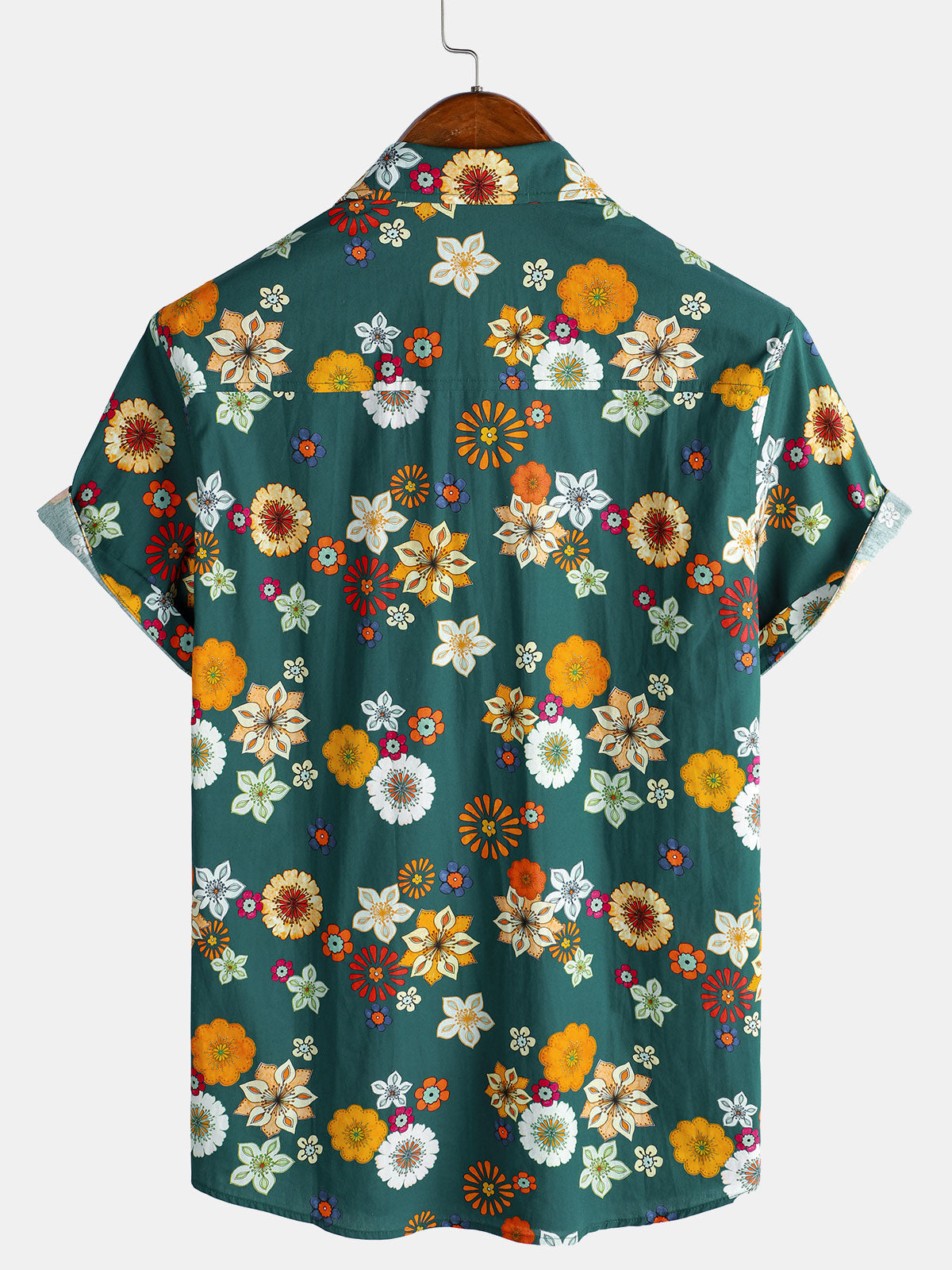 Keanu – Camisa hawaiana de algodón 100% con estampado floral