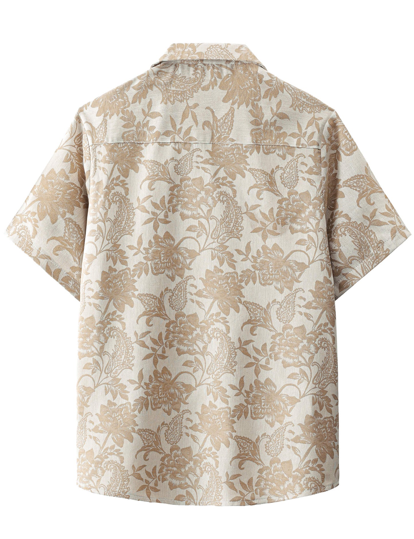 Kaley – Camisa hawaiana jacquard floral para hombre