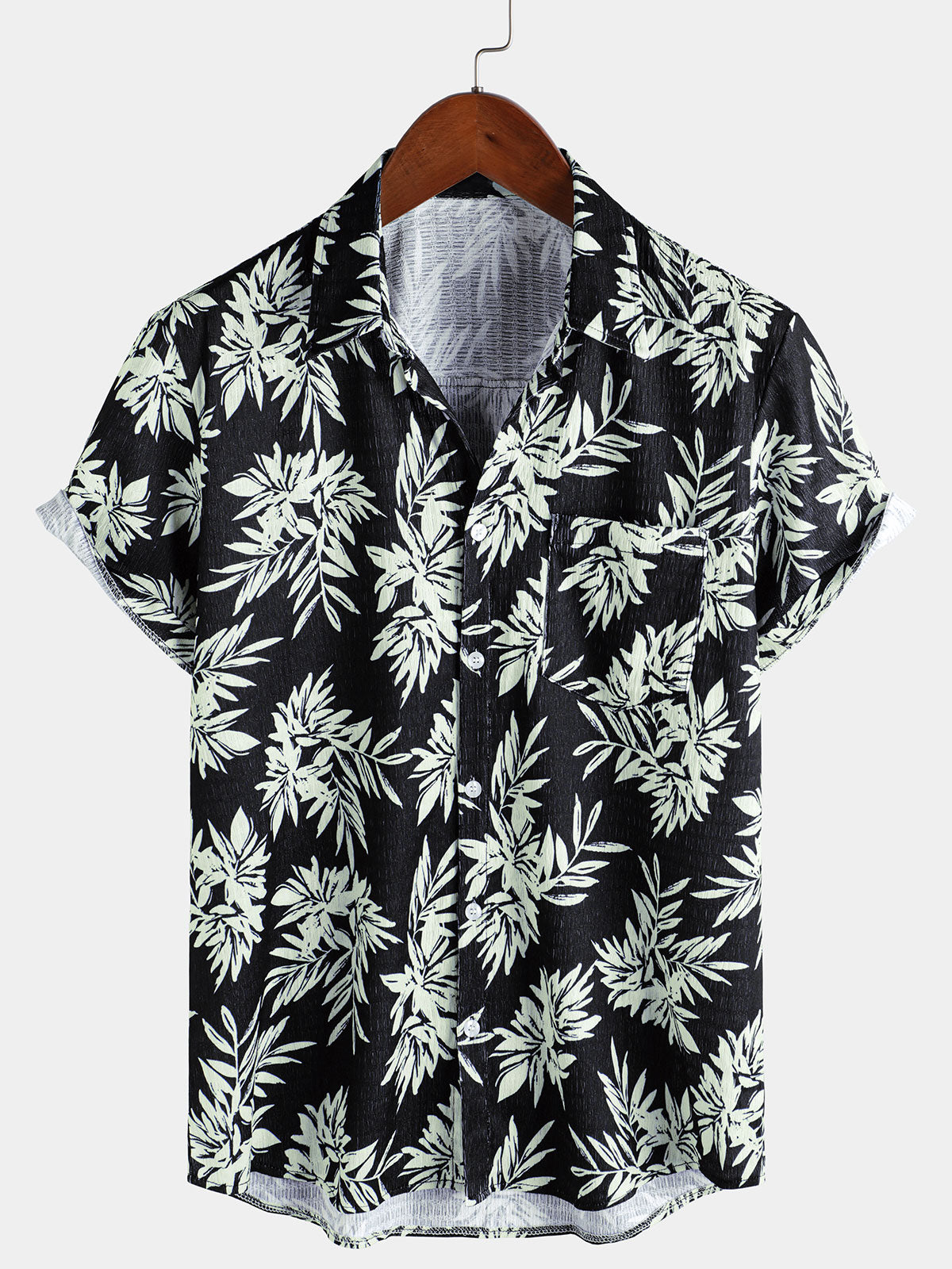 Makani – Camisa hawaiana de hojas para hombre