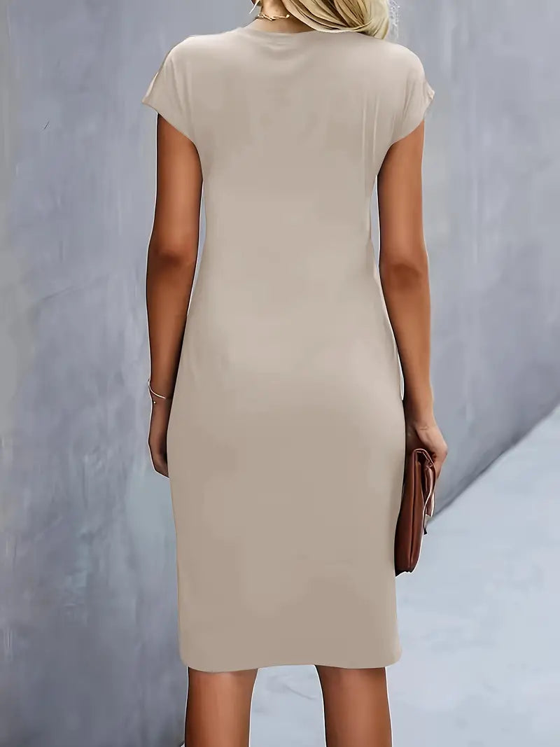 CAMIL – VESTIDO MIDI CON CUELLO REDONDO