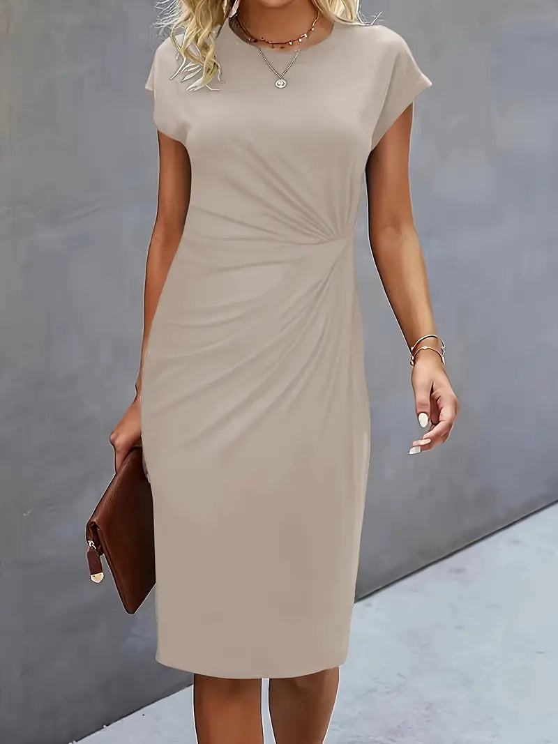 CAMIL – VESTIDO MIDI CON CUELLO REDONDO