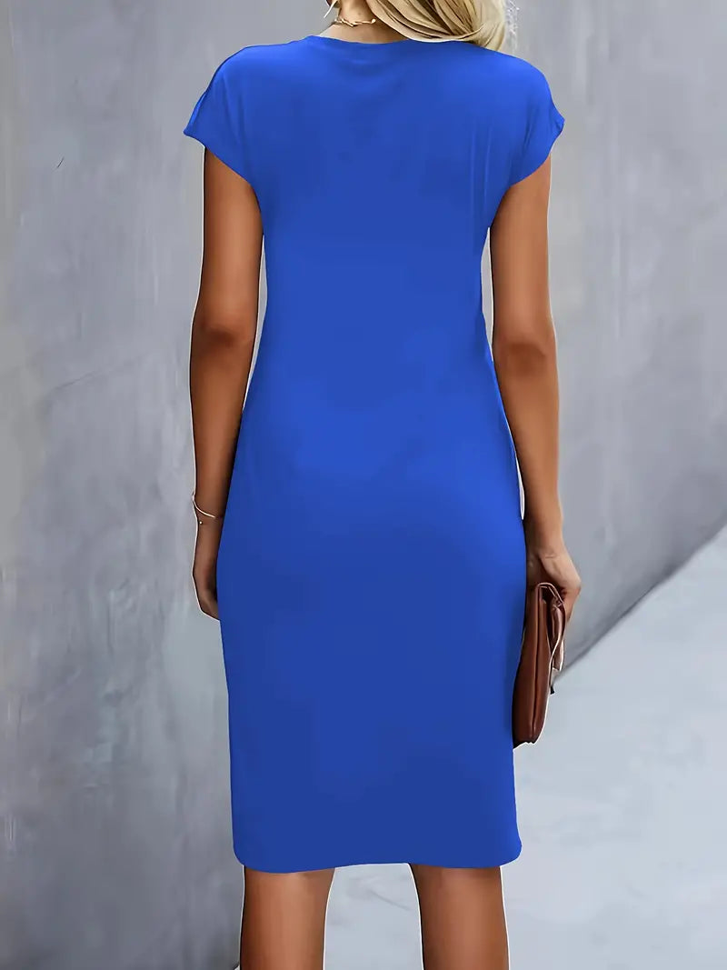 CAMIL – VESTIDO MIDI CON CUELLO REDONDO