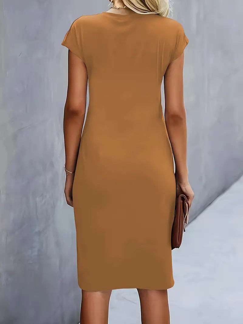 CAMIL – VESTIDO MIDI CON CUELLO REDONDO