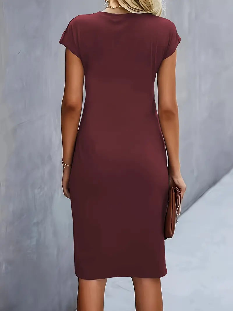 CAMIL – VESTIDO MIDI CON CUELLO REDONDO