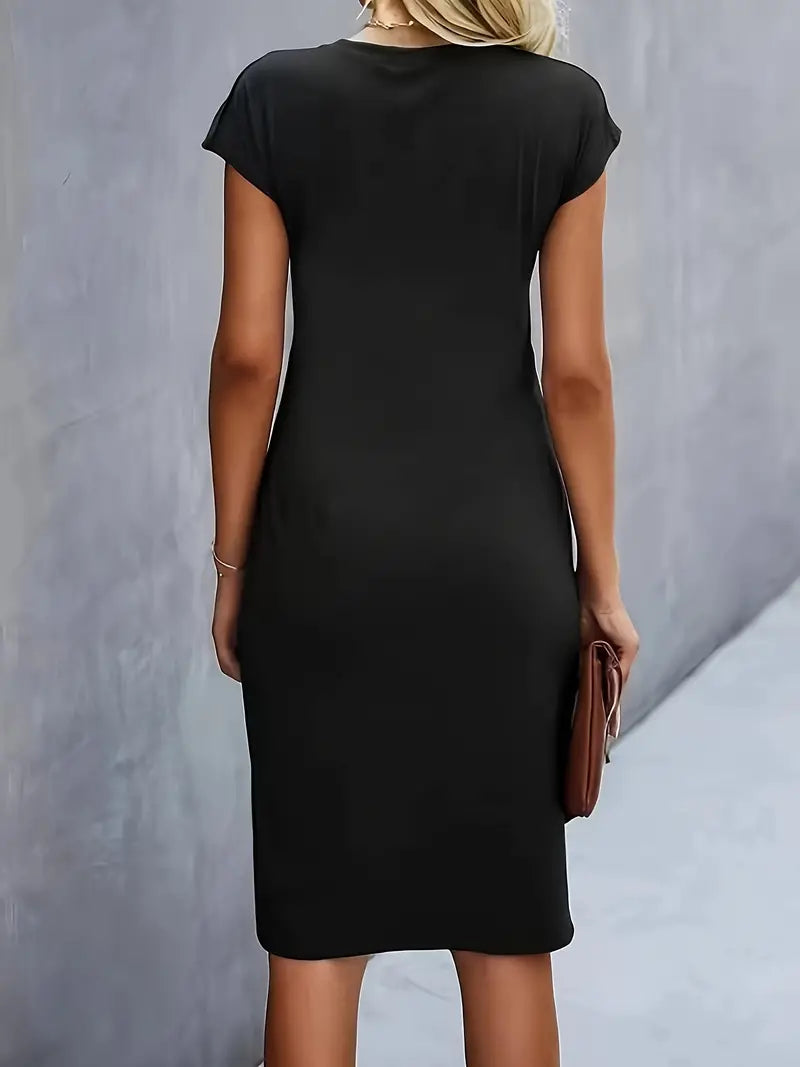 CAMIL – VESTIDO MIDI CON CUELLO REDONDO