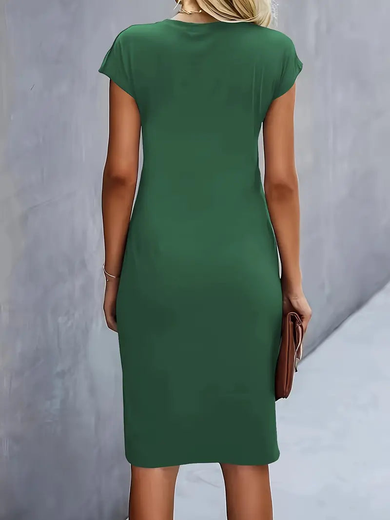 CAMIL – VESTIDO MIDI CON CUELLO REDONDO