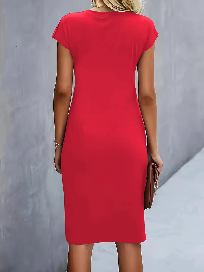 CAMIL – VESTIDO MIDI CON CUELLO REDONDO