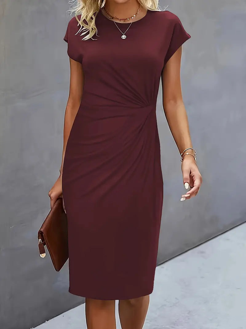 CAMIL – VESTIDO MIDI CON CUELLO REDONDO