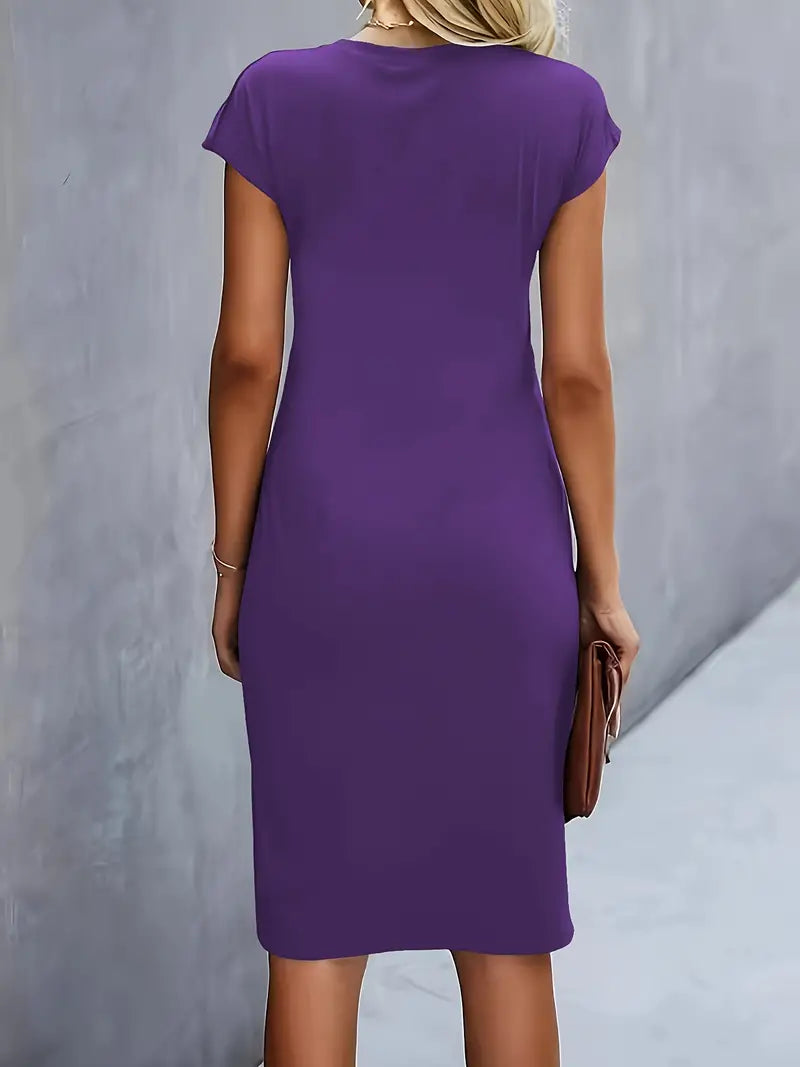 CAMIL – VESTIDO MIDI CON CUELLO REDONDO