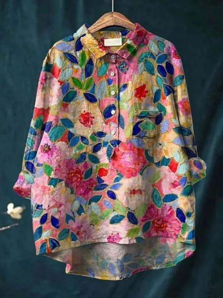 Lily – Blusa con estampado floral y corte favorecedor