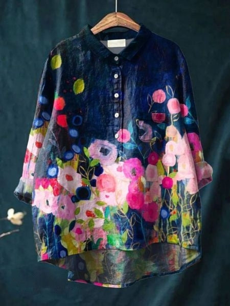 Lily – Blusa con estampado floral y corte favorecedor