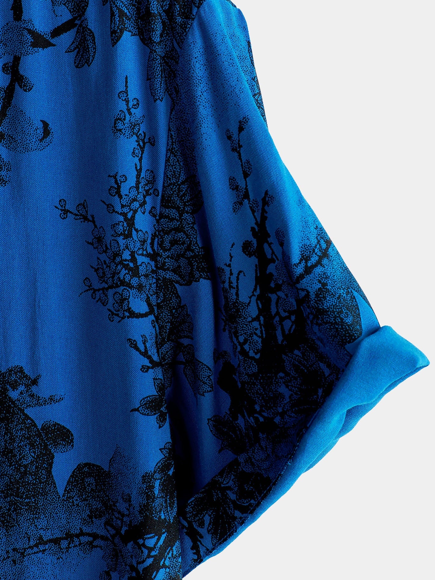 Maikona – Camisa floral azul vintage para el verano