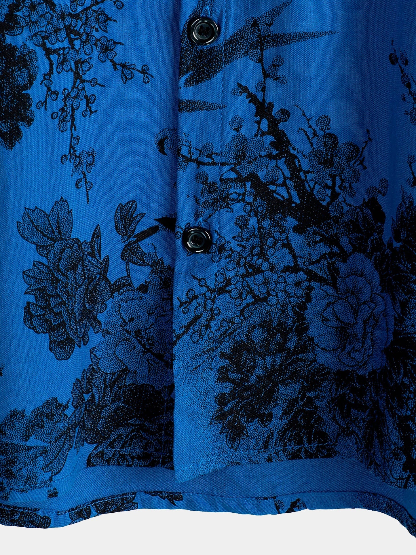 Maikona – Camisa floral azul vintage para el verano