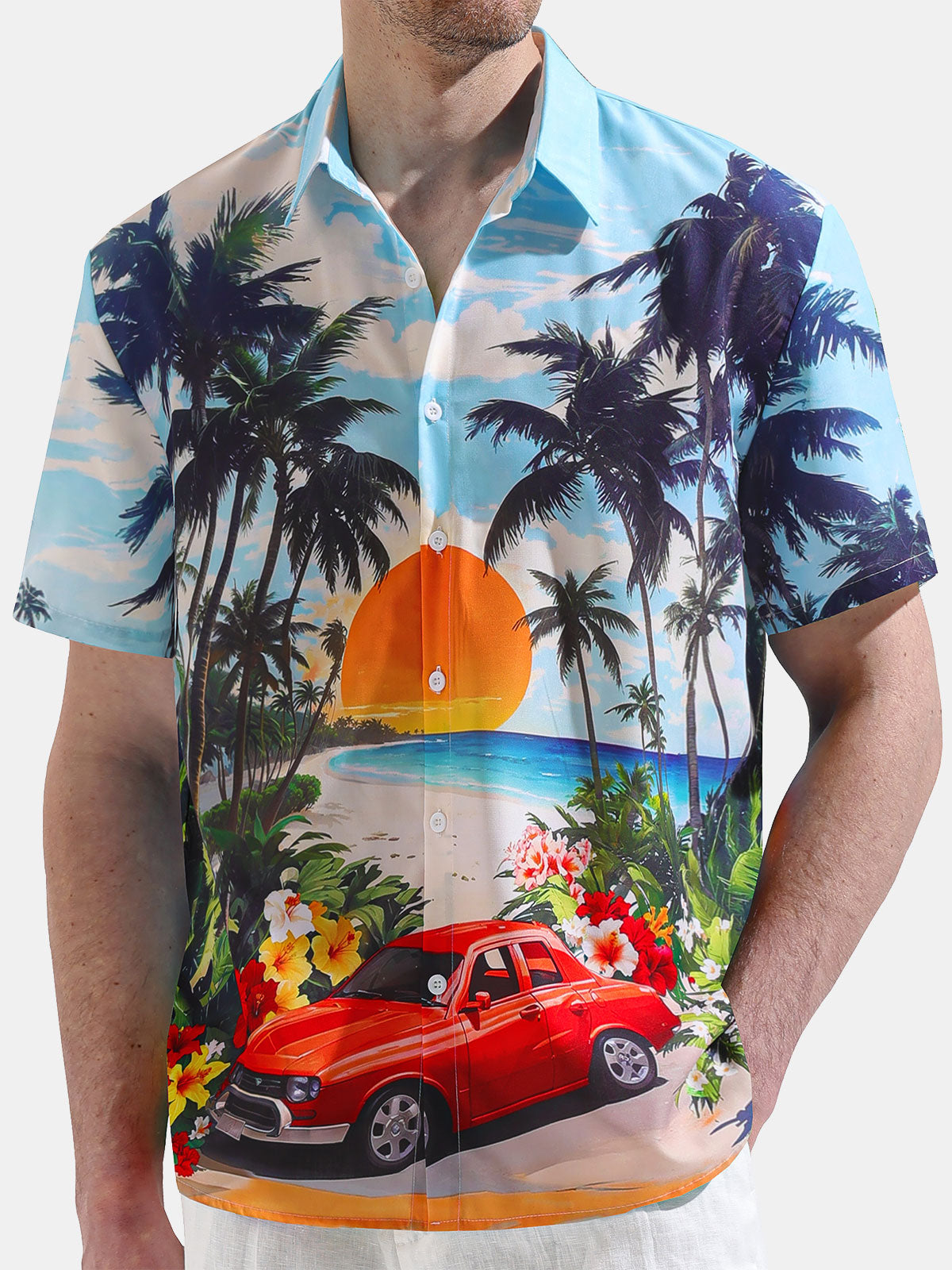 Keanu – Camisa hawaiana floral para hombre