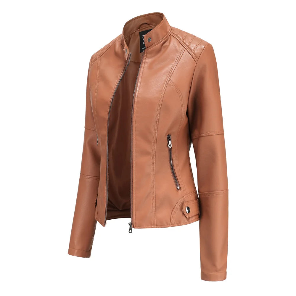 Bellini | Giacca in pelle liscia minimalista