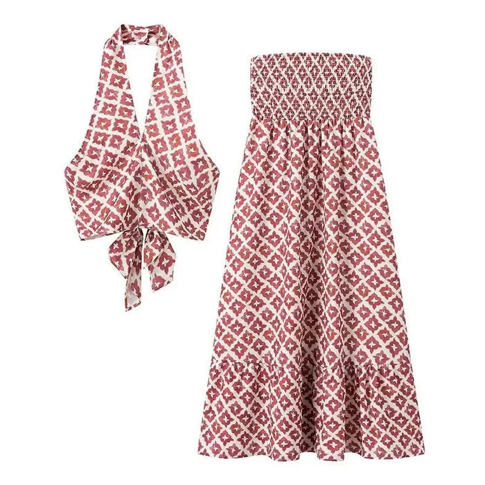 Mickay | Vestido midi con hombros descubiertos