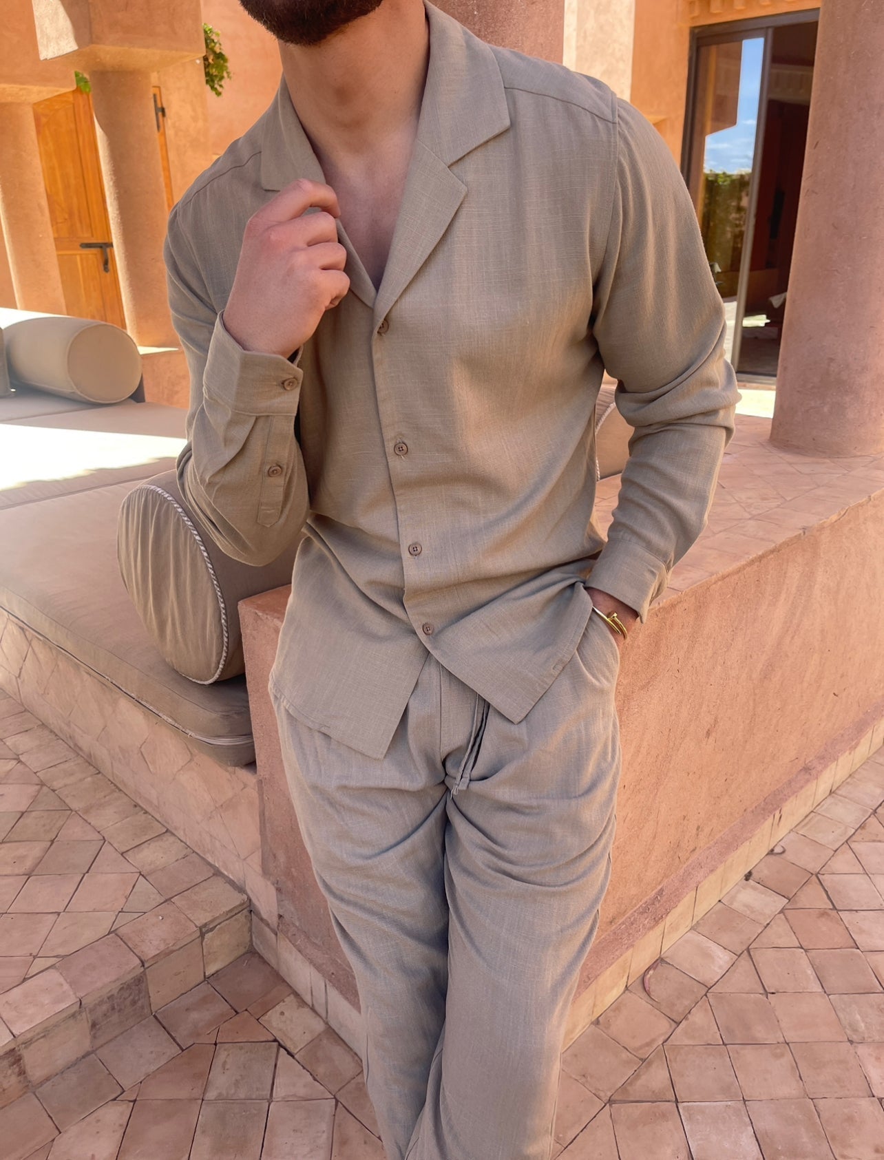 Joe – Conjunto de lino fresco para hombre