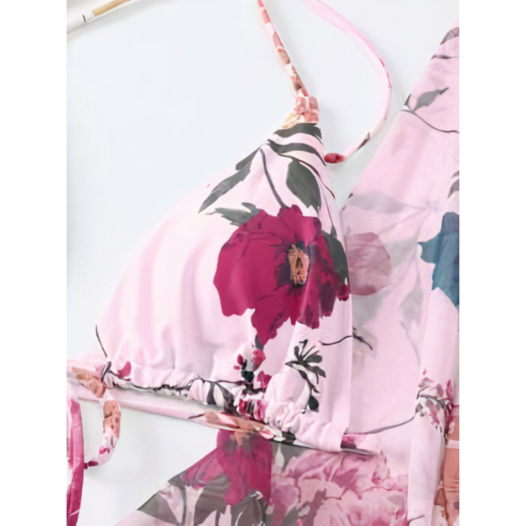 Brisa Marina – Bikini 3 en 1 con pareo y lazos ajustables
