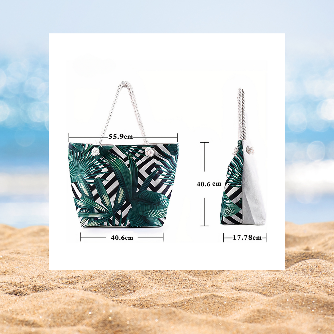 BeachBreeze – Bolsa de playa resistente de lona impermeable