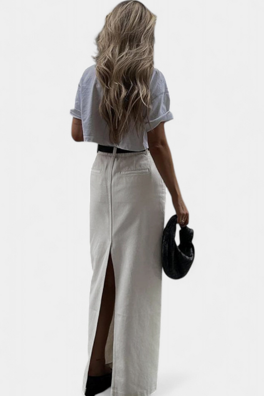 FALDA MAXI CON ABERTURA