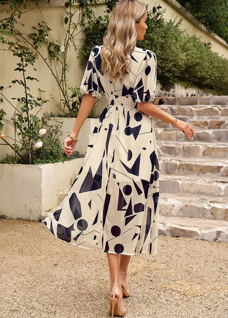 Flore – Vestido Elegante con Estampado Floral para Mujer
