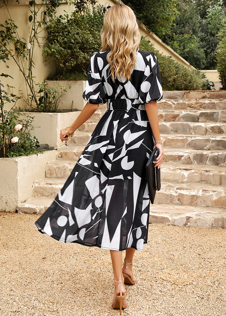 Flore – Vestido Elegante con Estampado Floral para Mujer