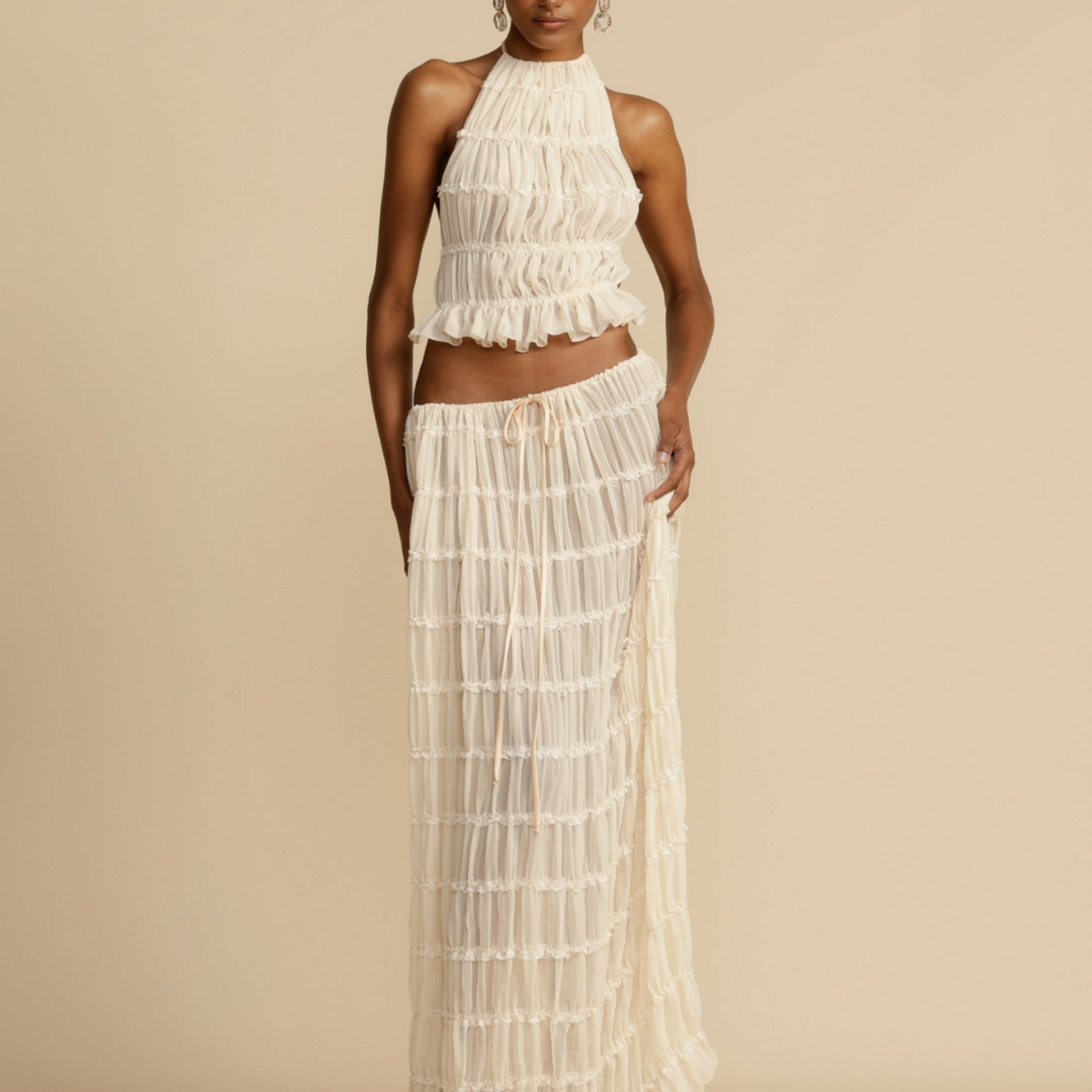 Solene – Conjunto veraniego top y falda