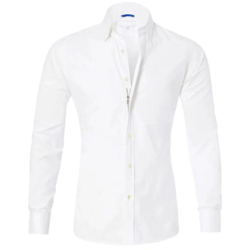 LEO – Camisa con cremallera resistente a las arrugas
