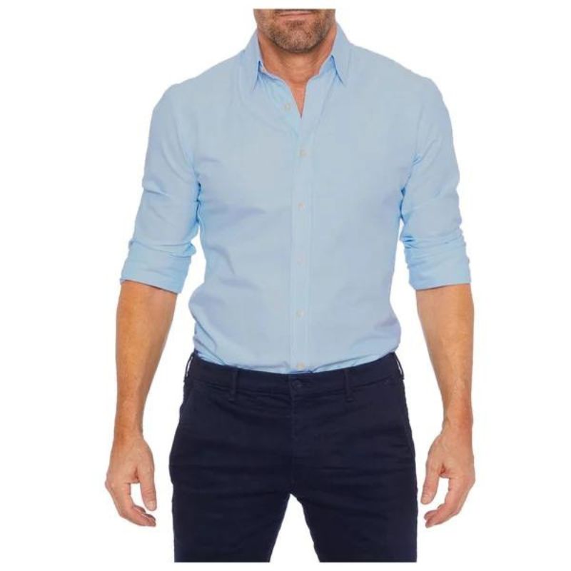 LEO – Camisa con cremallera resistente a las arrugas