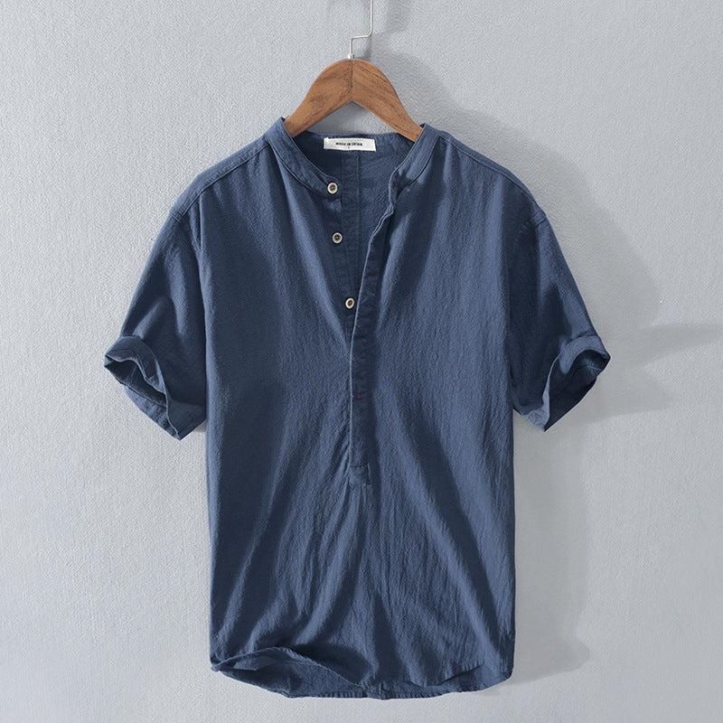 Damian – Camisa algodón-lino elegante y cómoda