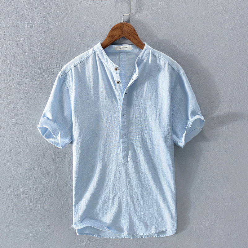 Damian – Camisa algodón-lino elegante y cómoda