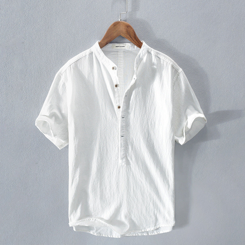 Damian – Camisa algodón-lino elegante y cómoda