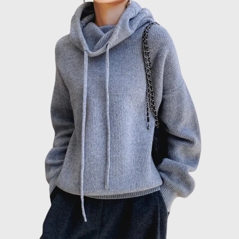 FELPA CON CAPUCHA EN CASHMERE 100%