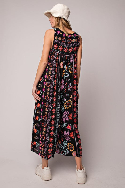 Vintage Floral – Mono sin mangas con estampado floral
