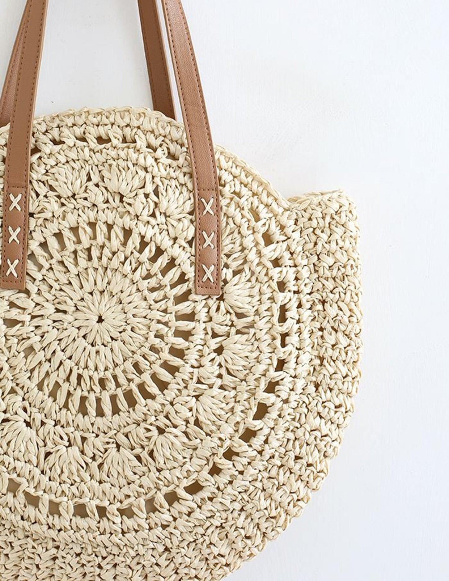 Moon Bella – Bolso redondo de rafia