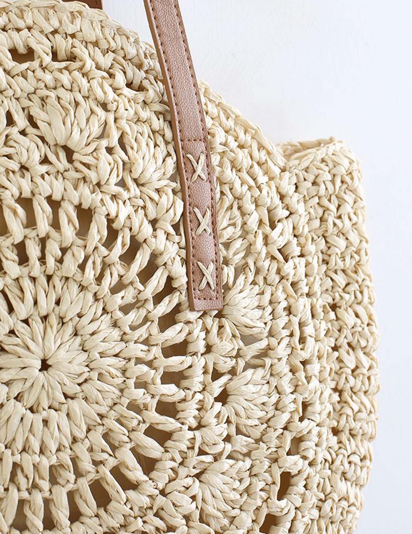 Moon Bella – Bolso redondo de rafia