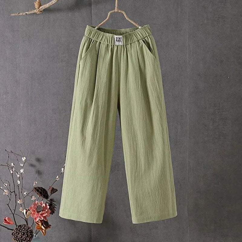 PANTALONES LINO MUJER n.38426
